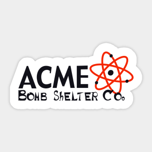 Acme Bomb Shelter Retro logo Sticker